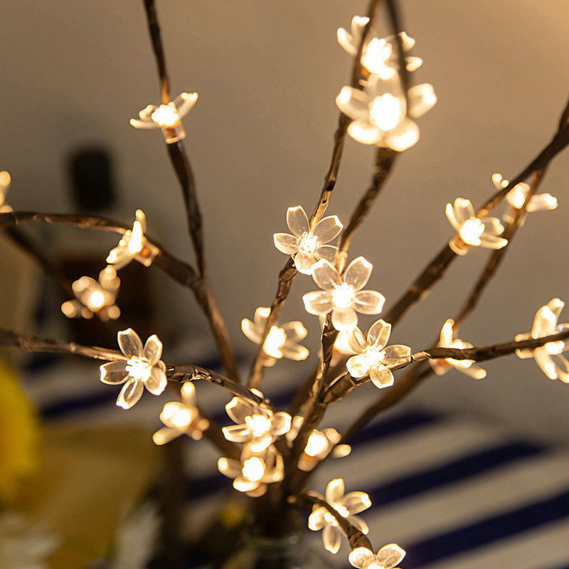 20LEDs fleur de cerisier fleur d'arbre lumière LED lampe imperméable à l'eau IP 42 Longueur comme indiqué