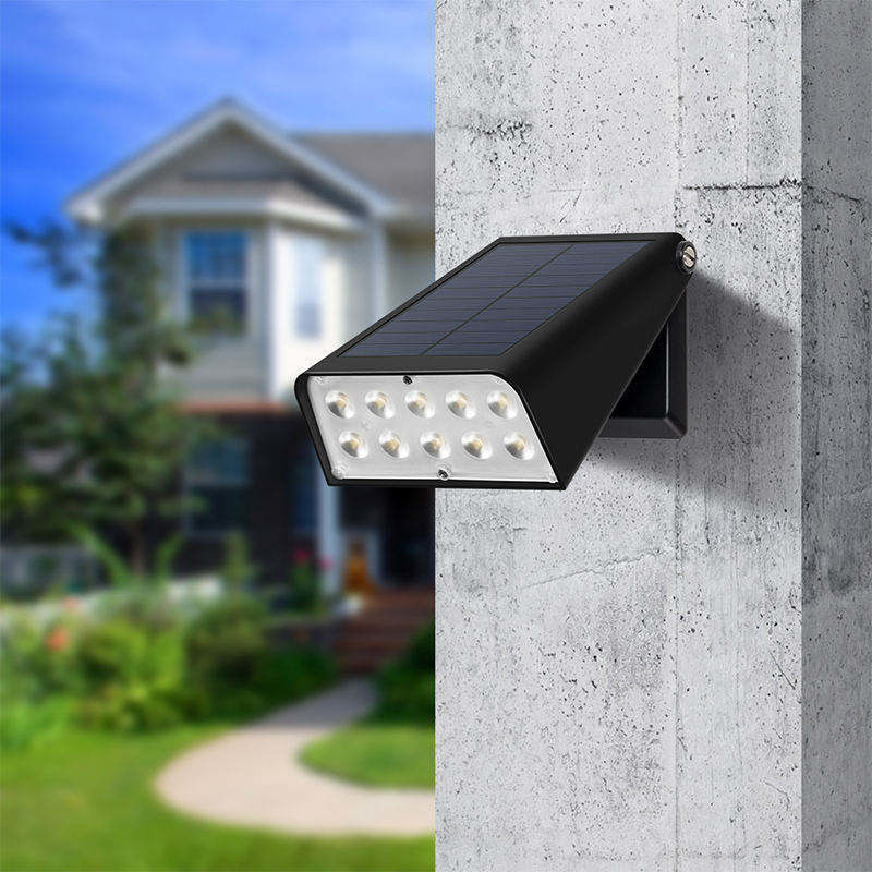 Super lumineux lampes solaires murales de jardin imperméable à l'eau et durable pour la protection de la cour