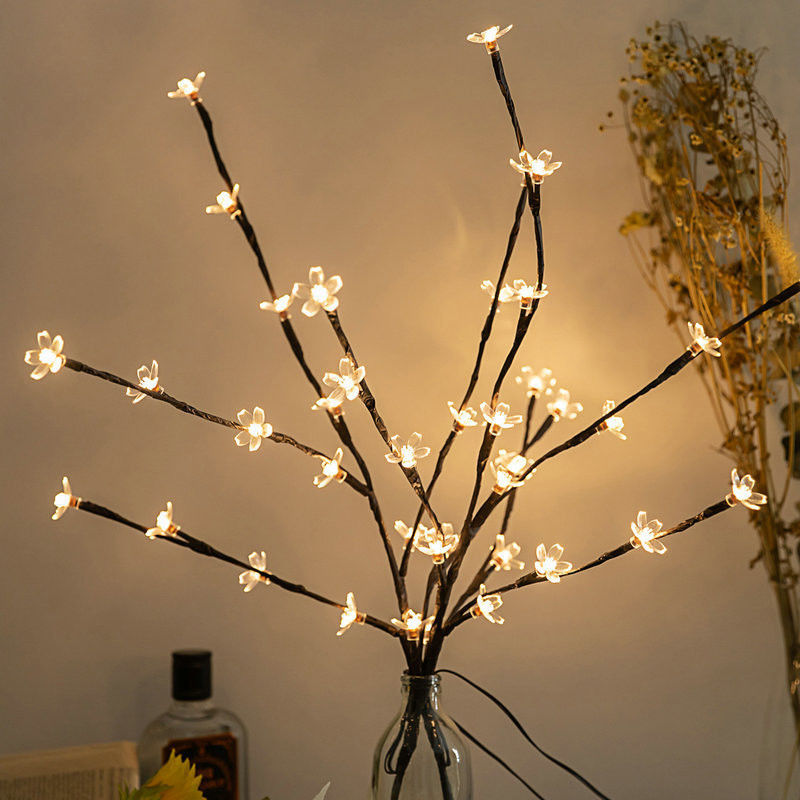 20LEDs fleur de cerisier fleur d'arbre lumière LED lampe imperméable à l'eau IP 42 Longueur comme indiqué