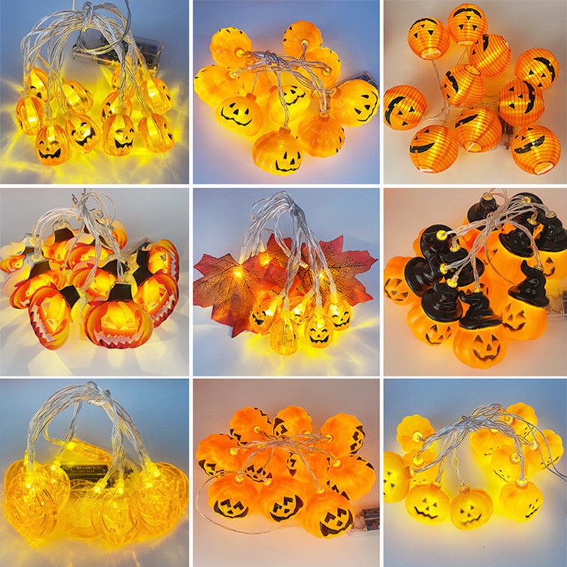 Décoration d'Halloween Lampes à cordes avec batterie Mode 10000 heures de travail