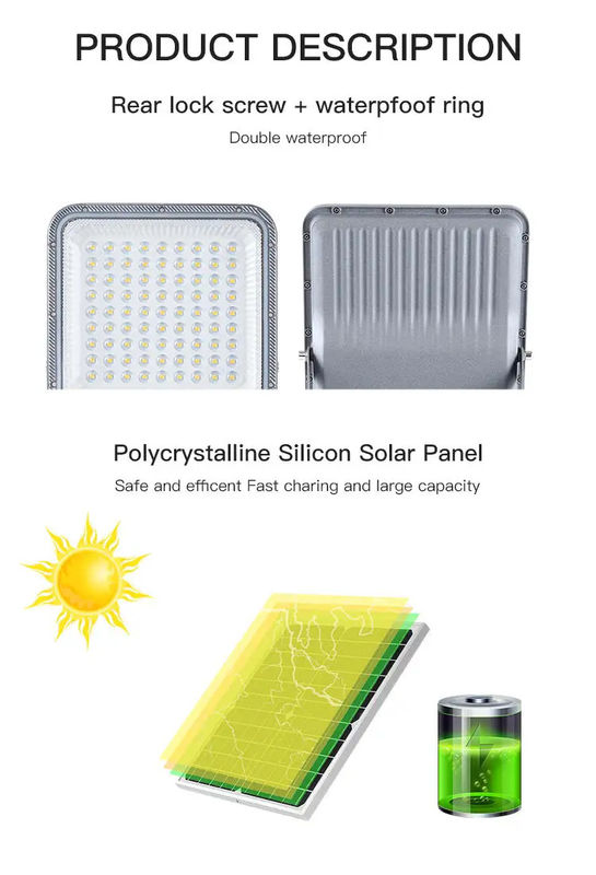 100w 200w 300w Led Solar Street Light Lamp pour un éclairage stable et constant