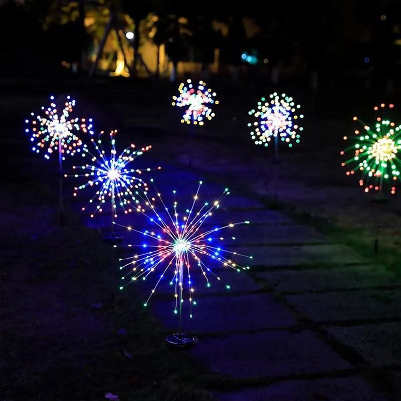 Feu d'artifice solaire à LED pour jardin de pelouse patio décor de Noël