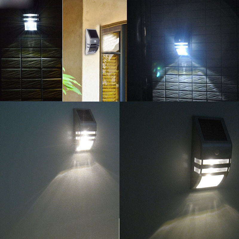 Lampes solaires extérieures avec matériau en acier inoxydable étanche et capteur intelligent