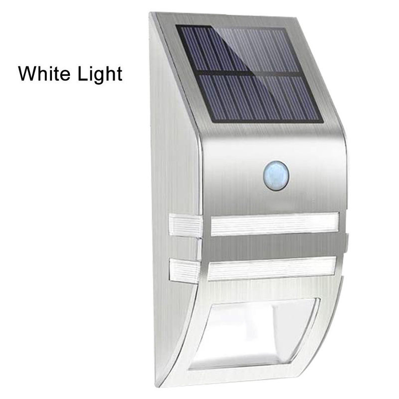 Lampes solaires extérieures avec matériau en acier inoxydable étanche et capteur intelligent