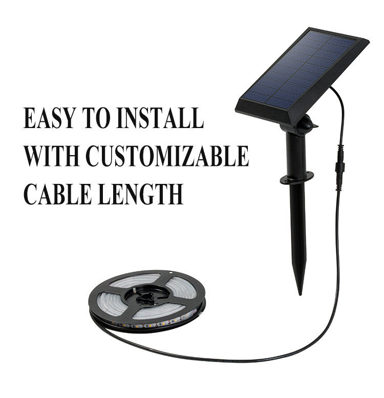 Éclairage solaire à bande flexible pour la décoration de la maison Mariage Noël 2835 LED imperméable IP65