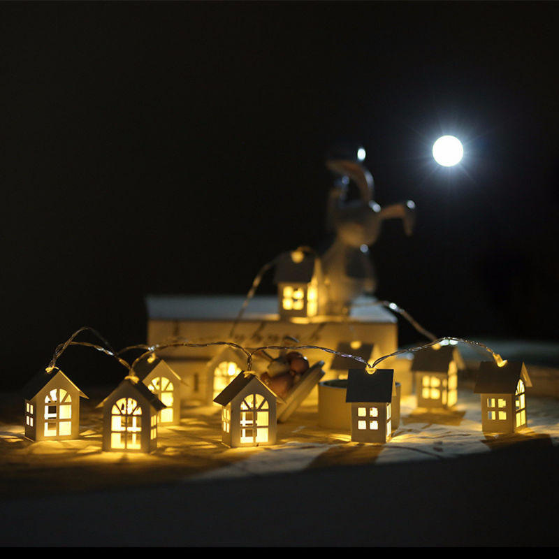 3500K chaud de la Maison Blanche en forme de lampes à cordes de fées 1.5M 10L pour Noël intérieure extérieure