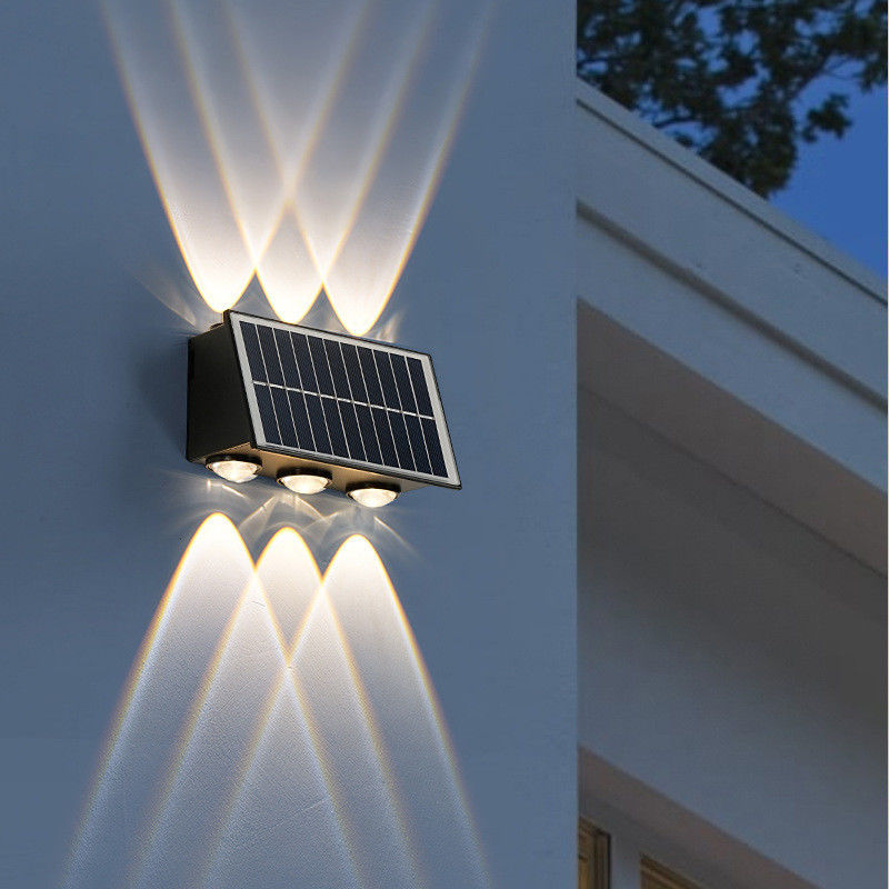Lumière solaire murale moderne pour la décoration de jardin imperméable maison Lumière de nuit LED extérieur