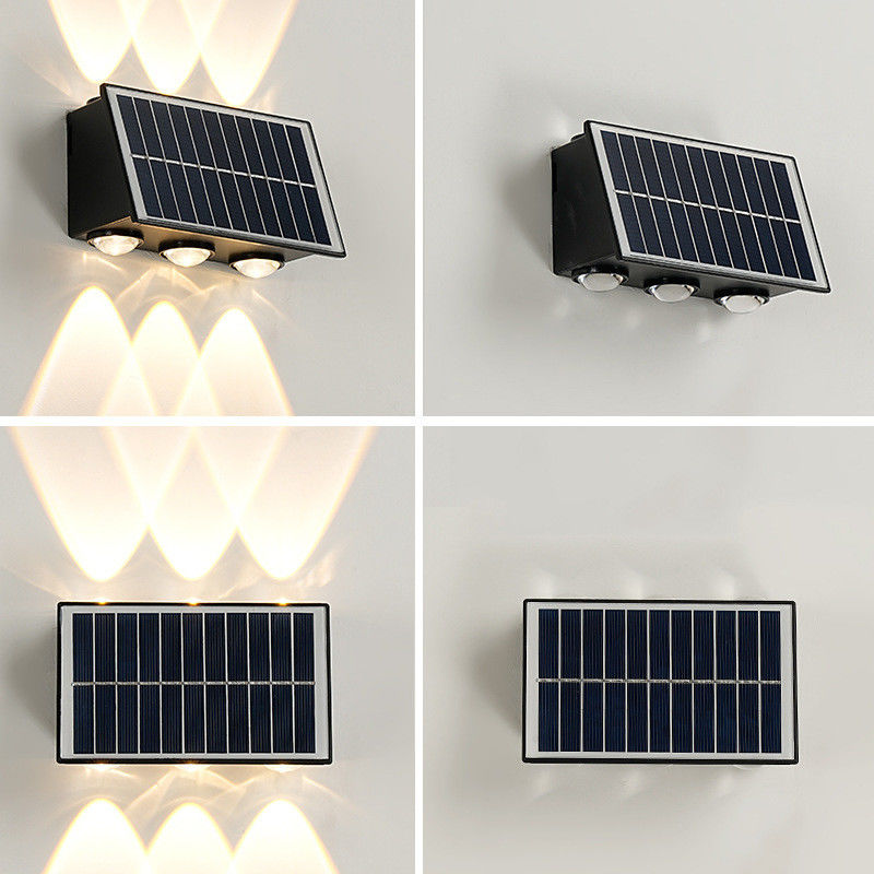 Lumière solaire murale moderne pour la décoration de jardin imperméable maison Lumière de nuit LED extérieur