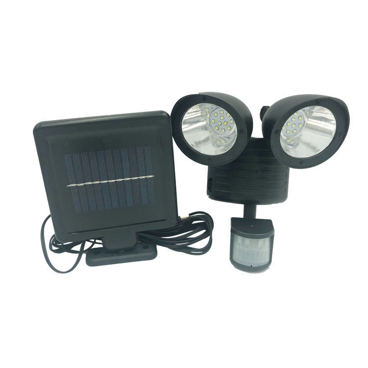 50000 heures de durée de vie 22LED Capteur du corps humain Lumière de sécurité solaire pour voie extérieure