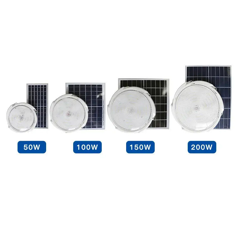 20-300w Intelligent Solar Led Ceiling Light avec panneau solaire pour l'intérieur et l'extérieur