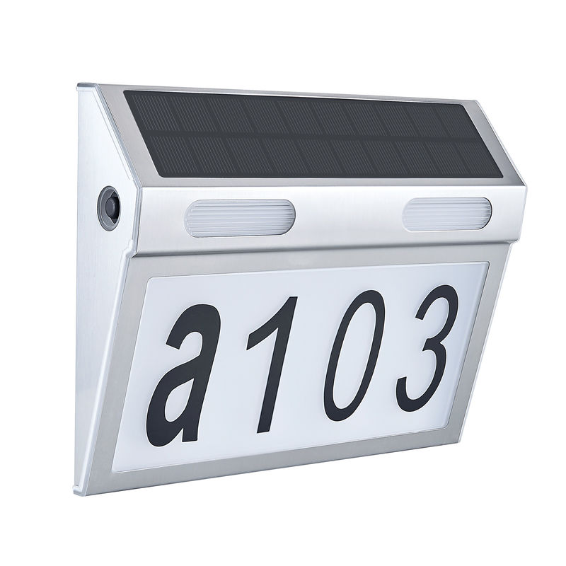 40lm Flux lumineux solaire LED Lumière de jardin pour la maison Garage Porte plaque murale