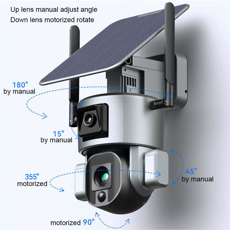 Résistant à l'eau 1080p 2 Way Audio Wifi 4g Panneau solaire batterie Cctv pour l'extérieur