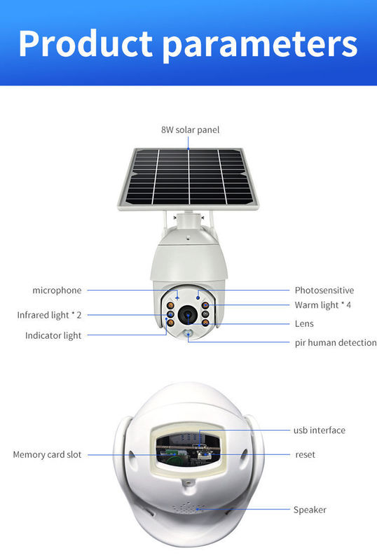 Mode d'alimentation réseau WiFi/4G Lumière solaire avec caméra de vidéosurveillance pour l'éclairage extérieur