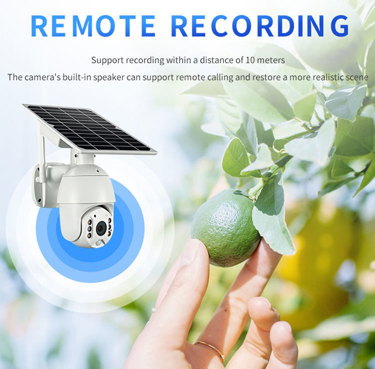 Mode d'alimentation réseau WiFi/4G Lumière solaire avec caméra de vidéosurveillance pour l'éclairage extérieur