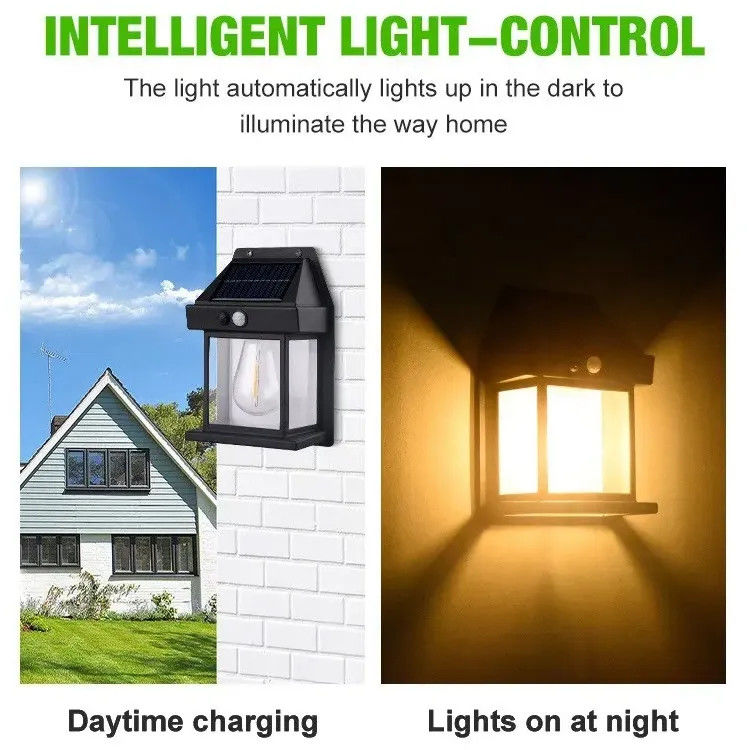 Service d'éclairage de jardin Lumière LED murale solaire avec température de couleur 6000K CCT