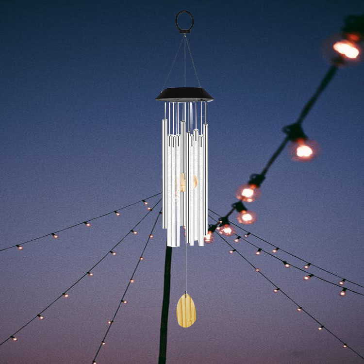 Chime éolienne étanche au soleil avec un design de colibri et de papillon changeant de couleur