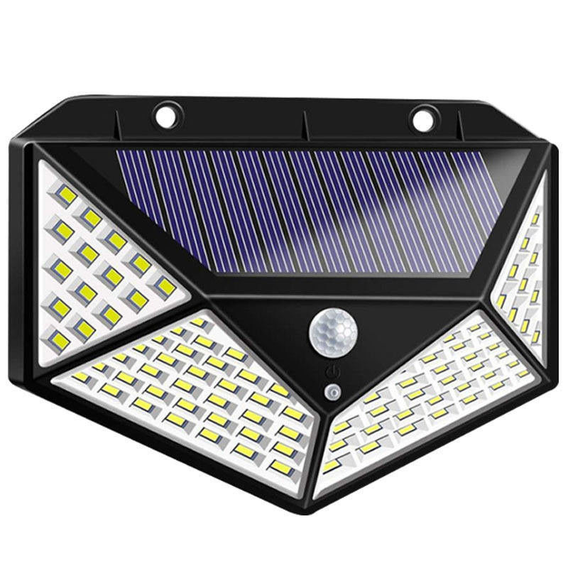 Lampes de jardin solaires à paroi, capteur de lumière LED, éclairage à inondation avec efficacité lumineuse de 65lm/w