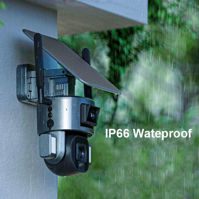 10x Zoom 4.0MP Wifi Dome Réseau de vidéosurveillance Ipsy Batterie solaire de sauvegarde Caméra de surveillance 4g