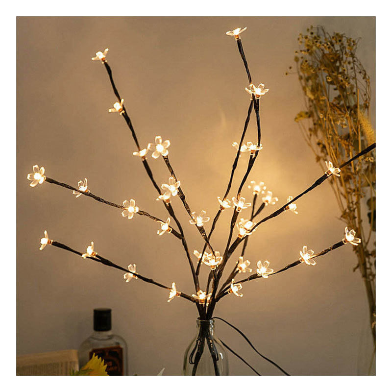 Intérieur 36cm 24 ampoules batterie étoile de Noël décor à domicile fleur de cerisier à la lumière des fées