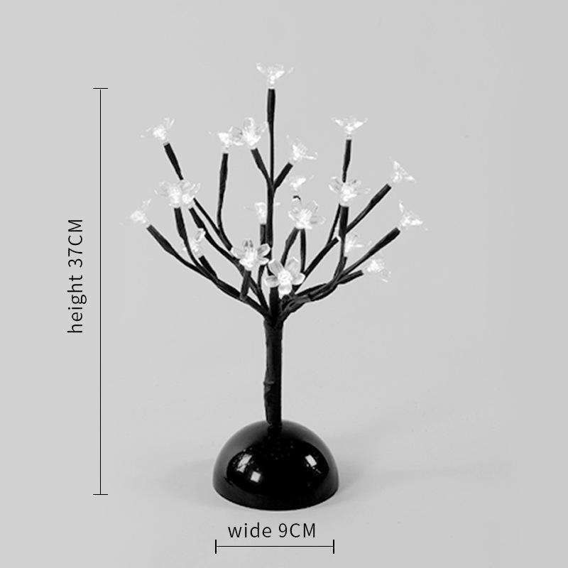 Intérieur 36cm 24 ampoules batterie étoile de Noël décor à domicile fleur de cerisier à la lumière des fées