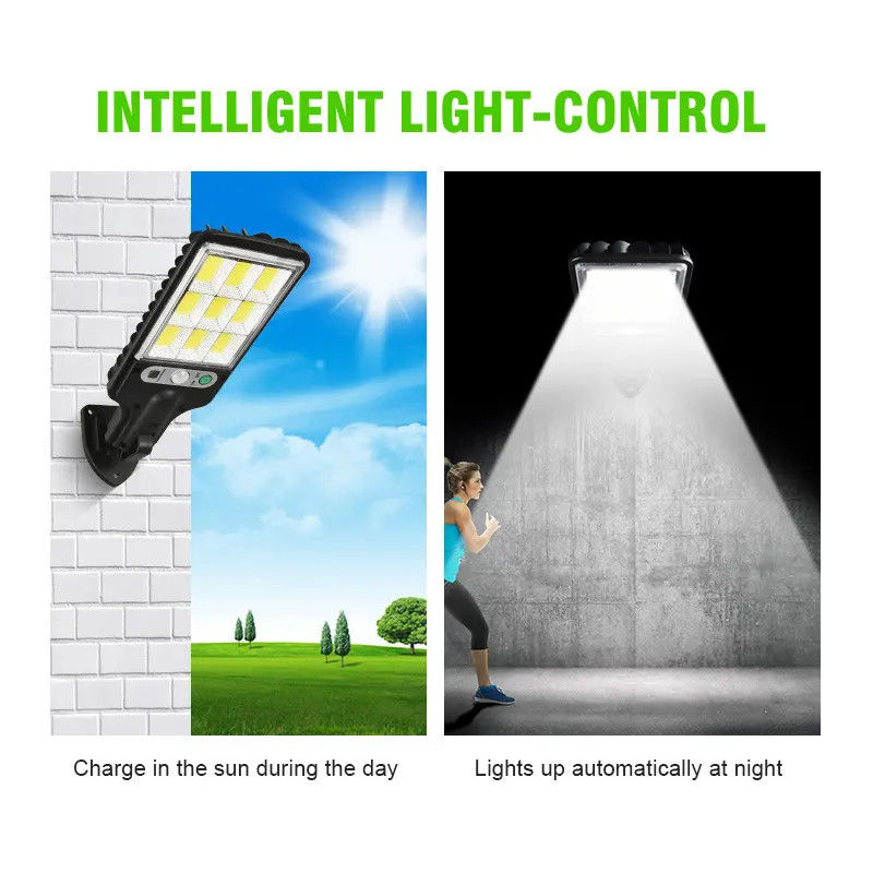Lumière solaire de jardin à haute luminosité Sensor de sécurité Wall Street Lamp pour l'éclairage extérieur