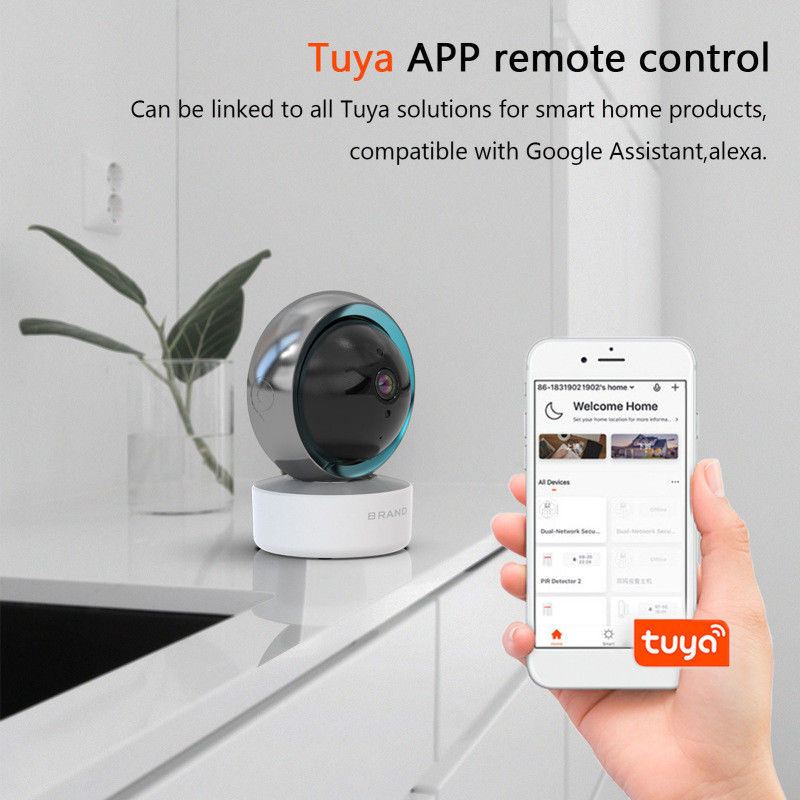 4x Zoom électronique Tuya Smart PTZ CCTV caméra de surveillance WiFi pour la surveillance intérieure