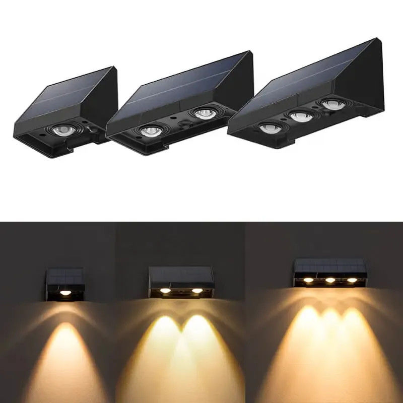 IP54 étanche à l'eau décorative extérieure LED lumière solaire murale pour balcon