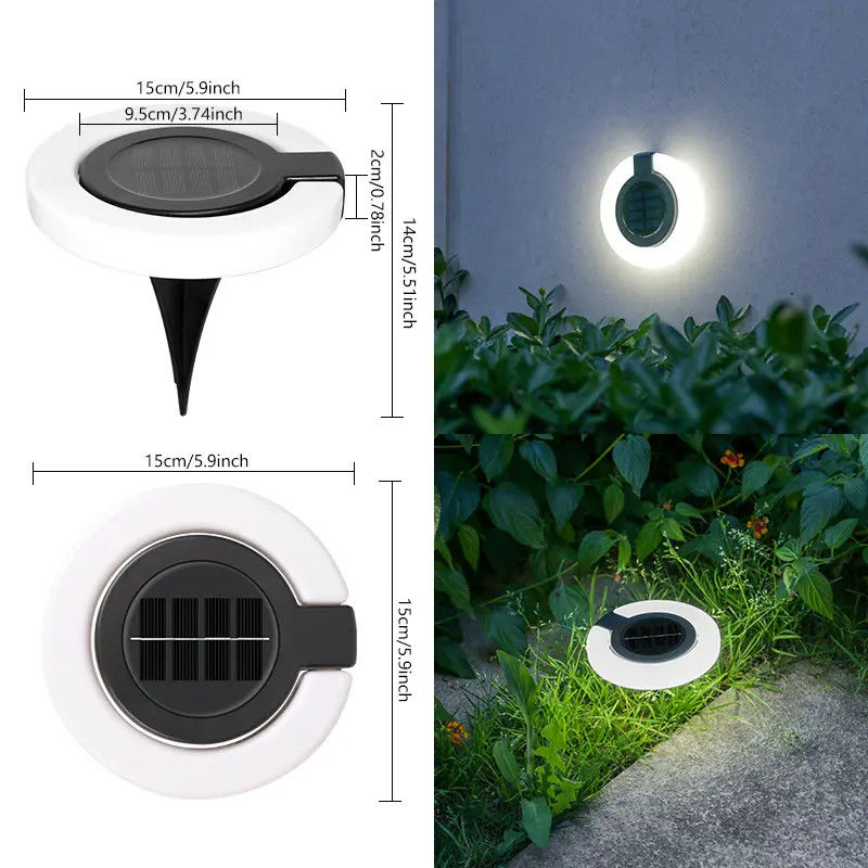 Lumière solaire à LED 17 LED lampes murales pliables pour la maison extérieure extérieure murale montée