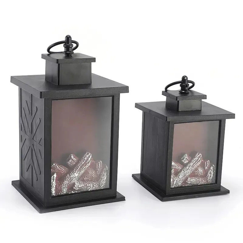 Support Dimmer Pas de feu de charbon de bois Lumière de flamme ABS Lumière de cheminée Lumière de nuit