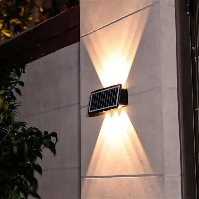 Lampes solaires pour balcon Lampes murales imperméables à l'eau Lampes pour éclairage extérieur haut et bas