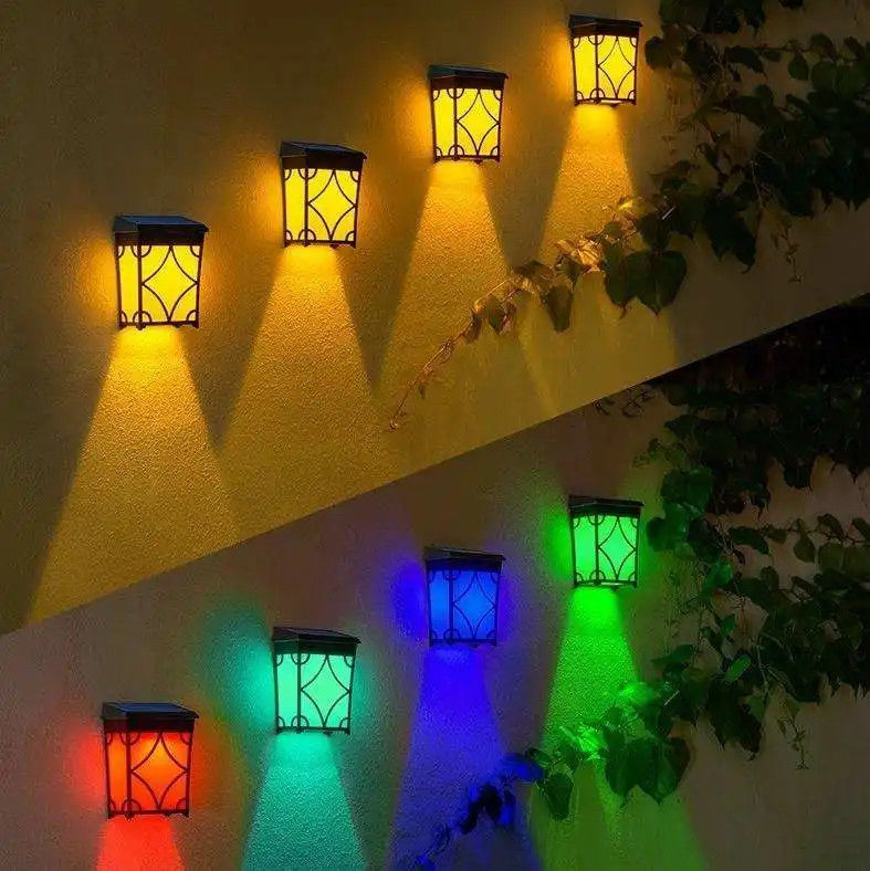 1.2V Voltage d'entrée Lampade à capteur de mouvement LED pour jardin extérieur Lampade murale solaire imperméable à l'eau