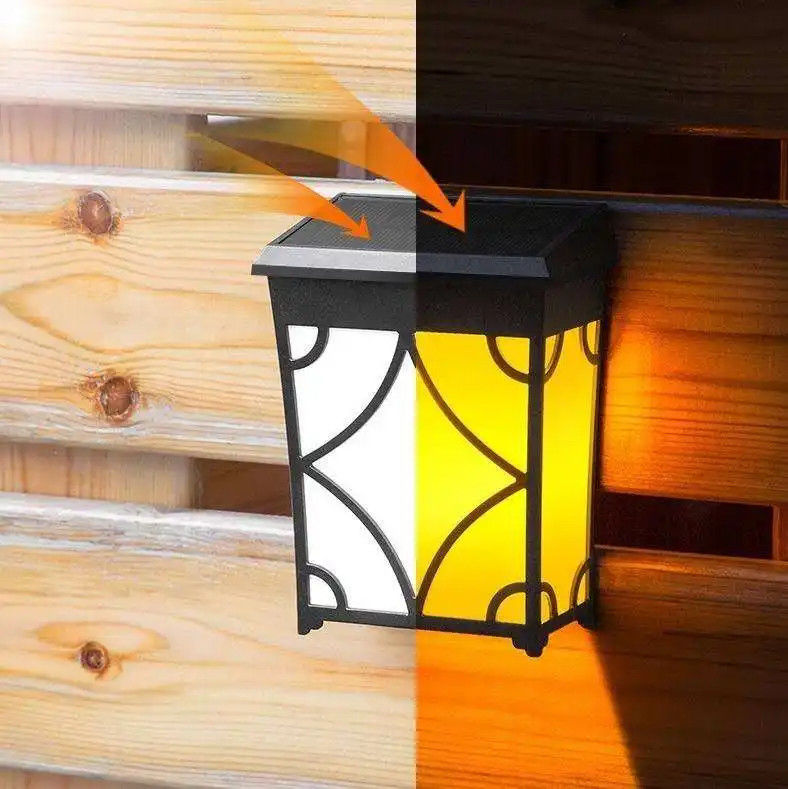 1.2V Voltage d'entrée Lampade à capteur de mouvement LED pour jardin extérieur Lampade murale solaire imperméable à l'eau