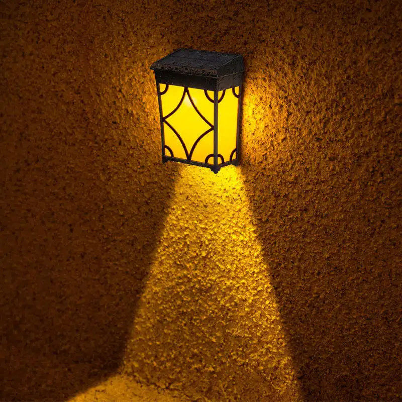 1.2V Voltage d'entrée Lampade à capteur de mouvement LED pour jardin extérieur Lampade murale solaire imperméable à l'eau
