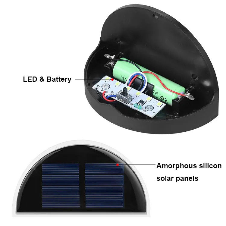 85lm/w Lampe Efficacité lumineuse Lumière solaire de jardin pour jardin décoratif semi-circulaire