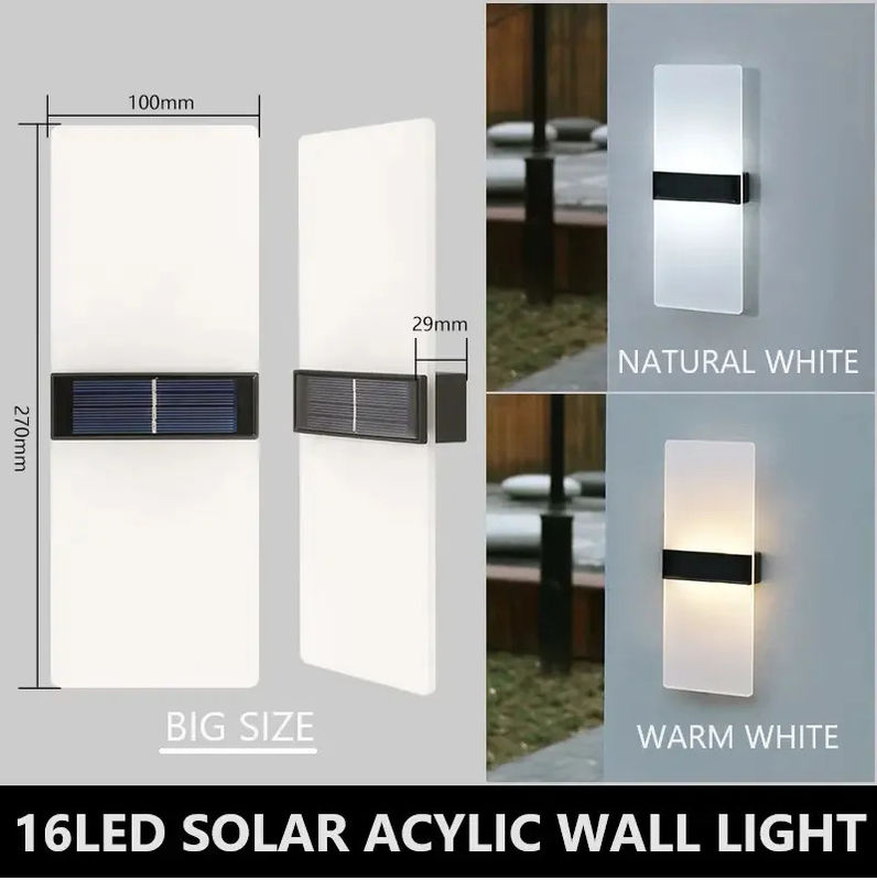 Lumière solaire pour murs extérieurs