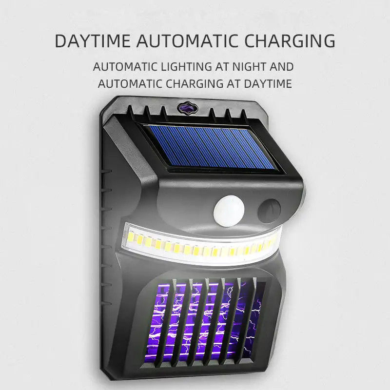 Lumière constante Lumière solaire anti-moustiques pour jardin extérieur 3-4 heures de travail